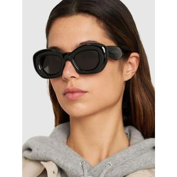 Loewe INFLATED Women Sunglasses Black Smoke Cat Eye LW40117I 01A NEW AUTHENTIC main image 9